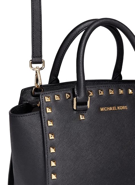 michael kors medium studded selma bag|michael kors selma handbags.